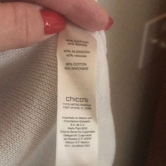 Chico's black and white sweater - Picture 4 of 4